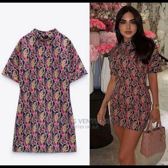ZARA Retro Print 8944/655 Mini Dress - Picture 2 of 10